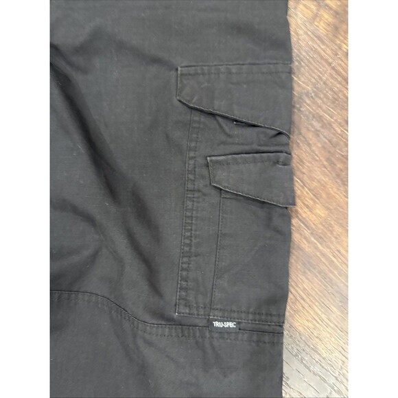 TRU-SPEC Mens 32x32 Black Tactical Cargo Pants Work Hiking Outdoors Military EUC - Picture 2 of 7
